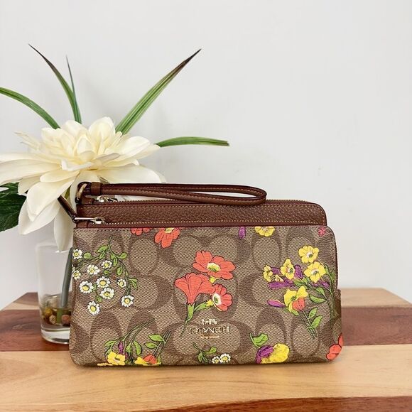 NWT Coach City Tote Bag and Double zip wallet With Floral Print - Picture 10 of 16